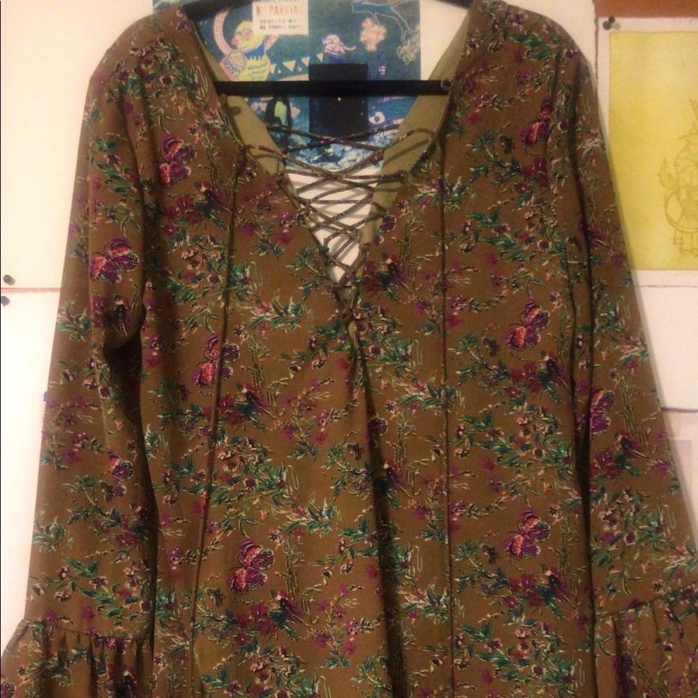 New Low cut Boho dress